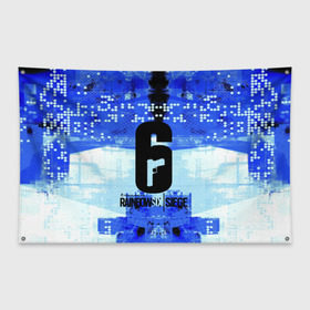 Флаг-баннер с принтом Rainbow Six Siege в Ухте, 100% полиэстер | размер 67 х 109 см, плотность ткани — 95 г/м2; по краям флага есть четыре люверса для крепления | action | game | rainbow six siege | tom clancys | игры | осада | радуга | радуга 6 | том кленси | шутер