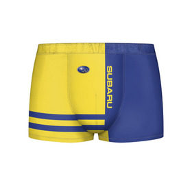 Мужские трусы 3D с принтом Subaru в Ухте, 50% хлопок, 50% полиэстер | классическая посадка, на поясе мягкая тканевая резинка | Тематика изображения на принте: subaru | марка | машины | субару