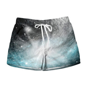 Женские шорты 3D Туманность: в Ухте, 100% полиэстер | прямой крой, два кармана без застежек по бокам. Мягкая трикотажная резинка на поясе, внутри которой широкие завязки. Длина до середины бедра |