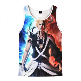 Мужская майка 3D с принтом Bleach в Ухте, 100% полиэстер | круглая горловина, приталенный силуэт, длина до линии бедра. Пройма и горловина окантованы тонкой бейкой | anime | bleach | ichigo kurosaki | блич
