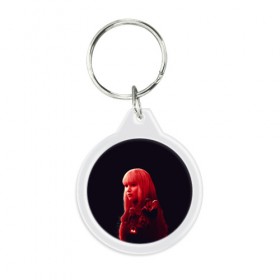 Брелок круглый с принтом Красный воробей в Ухте, пластик и полированная сталь | круглая форма, металлическое крепление в виде кольца | Тематика изображения на принте: 