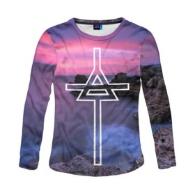 Женский лонгслив 3D с принтом Cross Mars в Ухте, 100% полиэстер | длинные рукава, круглый вырез горловины, полуприлегающий силуэт | 30 stm | 30 секунд до марса