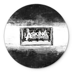 Коврик круглый с принтом Asking Alexandria в Ухте, резина и полиэстер | круглая форма, изображение наносится на всю лицевую часть | 