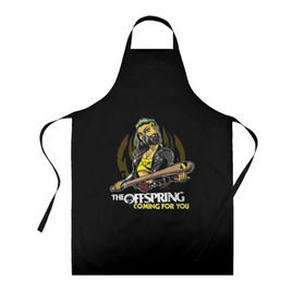 Фартук 3D с принтом The Offspring, coming for you в Ухте, 100% полиэстер | общий размер — 65 х 85 см, ширина нагрудника — 26 см, горловина — 53 см, длина завязок — 54 см, общий обхват в поясе — 173 см. Принт на завязках и на горловине наносится с двух сторон, на основной части фартука — только с внешней стороны | the offspring | офспринг | оффспринг | рок