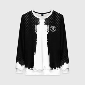 Женский свитшот 3D с принтом Chelsea sport sport uniform в Ухте, 100% полиэстер с мягким внутренним слоем | круглый вырез горловины, мягкая резинка на манжетах и поясе, свободная посадка по фигуре | 