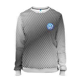 Женский свитшот 3D с принтом VOLKSWAGEN SPORT в Ухте, 100% полиэстер с мягким внутренним слоем | круглый вырез горловины, мягкая резинка на манжетах и поясе, свободная посадка по фигуре | 