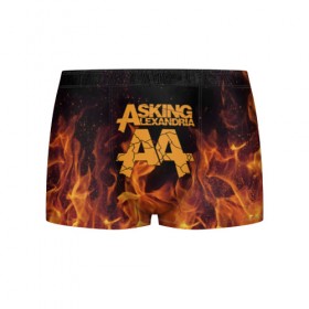 Мужские трусы 3D с принтом Asking Alexandria в Ухте, 50% хлопок, 50% полиэстер | классическая посадка, на поясе мягкая тканевая резинка | Тематика изображения на принте: 