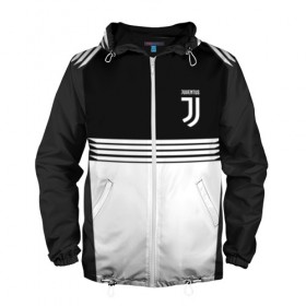 Мужская ветровка 3D с принтом JUVENTUS SPORT в Ухте, 100% полиэстер | подол и капюшон оформлены резинкой с фиксаторами, два кармана без застежек по бокам, один потайной карман на груди | 