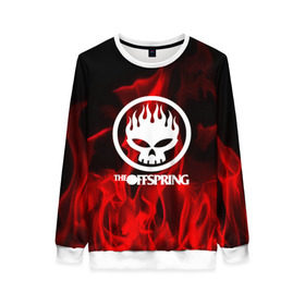 Женский свитшот 3D с принтом The Offspring в Ухте, 100% полиэстер с мягким внутренним слоем | круглый вырез горловины, мягкая резинка на манжетах и поясе, свободная посадка по фигуре | punk | rock | the offspring | альтернативный хип хоп | группа | инди поп | музыка | музыкальное произведение | ноты | огонь | панк | регги | рок | синти поп