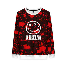 Женский свитшот 3D с принтом NIRVANA в Ухте, 100% полиэстер с мягким внутренним слоем | круглый вырез горловины, мягкая резинка на манжетах и поясе, свободная посадка по фигуре | nirvana | punk | rock | альтернативный хип хоп | группа | инди поп | музыка | музыкальное произведение | ноты | панк | регги | рок | синти поп