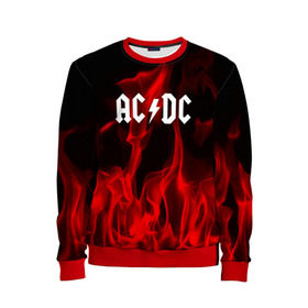 Детский свитшот 3D с принтом AC DC в Ухте, 100% полиэстер | свободная посадка, прямой крой, мягкая тканевая резинка на рукавах и понизу свитшота | ac dc | punk | rock | альтернативный хип хоп | группа | инди поп | музыка | музыкальное произведение | ноты | панк | регги | рок | синти поп