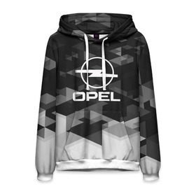 Мужская толстовка 3D с принтом Opel sport geometry в Ухте, 100% полиэстер | двухслойный капюшон со шнурком для регулировки, мягкие манжеты на рукавах и по низу толстовки, спереди карман-кенгуру с мягким внутренним слоем. | auto | automobile | car | carbon | machine | motor | motor car | opel | sport car | автомашина | бренд | легковой автомобиль | марка | спортивный автомобиль | тачка
