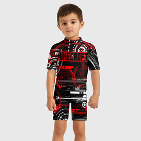 Детский купальный костюм 3D с принтом Minecraft в Ухте, Полиэстер 85%, Спандекс 15% | застежка на молнии на спине | minecraft | miner | игра | инди | компьютерная | майнкрафт | мир | открытый | шахта | яркие