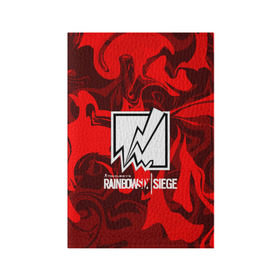 Обложка для паспорта матовая кожа с принтом RAINBOW SIX SIEGE в Ухте, натуральная матовая кожа | размер 19,3 х 13,7 см; прозрачные пластиковые крепления | 