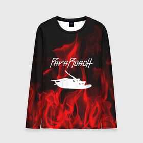 Мужской лонгслив 3D с принтом Papa Roach в Ухте, 100% полиэстер | длинные рукава, круглый вырез горловины, полуприлегающий силуэт | papa roach | roach | папа роач | папароач | папароч | роач | роч