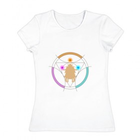 Женская футболка хлопок с принтом Dota 2 Invoker в Ухте, 100% хлопок | прямой крой, круглый вырез горловины, длина до линии бедер, слегка спущенное плечо | 