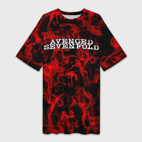 Платье-футболка 3D с принтом AVENGED SEVENFOLD | ЭВЕНДЖЕТ СЭВЭНФОЛД в Ухте,  |  | Тематика изображения на принте: avenged sevenfold | metal | rock | sevenfold | группа | отомщенный | отомщенный семикратно | рок | рокеры