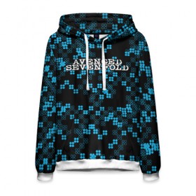 Мужская толстовка 3D с принтом Avenged Sevenfold в Ухте, 100% полиэстер | двухслойный капюшон со шнурком для регулировки, мягкие манжеты на рукавах и по низу толстовки, спереди карман-кенгуру с мягким внутренним слоем. | 