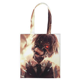 Шоппер 3D с принтом Tokyo Ghoul (2) в Ухте, 100% полиэстер | Плотность: 200 г/м2; Размер: 34×35 см; Высота лямок: 30 см | anime | ghoul | tokyo | tokyo ghoul | гуль