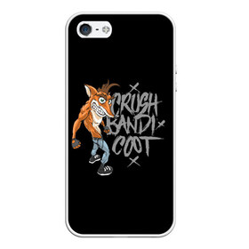 Чехол для iPhone 5/5S матовый с принтом Crush Bandicoot 3d в Ухте, Силикон | Область печати: задняя сторона чехла, без боковых панелей | crash | бандикут | краш | крэш