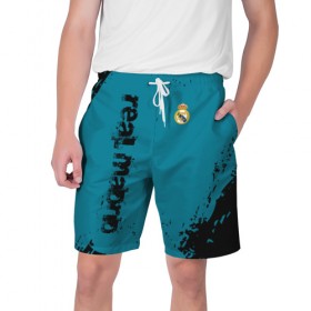 Мужские шорты 3D с принтом REAL MADRID в Ухте,  полиэстер 100% | прямой крой, два кармана без застежек по бокам. Мягкая трикотажная резинка на поясе, внутри которой широкие завязки. Длина чуть выше колен | Тематика изображения на принте: fc | football | fotball club | real madrid | sport | реал мадрид | спорт | спортивные | униформа | фирменные цвета | фк | футбол | футбольный клуб