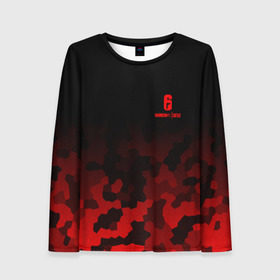 Женский лонгслив 3D с принтом RAINBOW SIX SIEGE OUTBREAK в Ухте, 100% полиэстер | длинные рукава, круглый вырез горловины, полуприлегающий силуэт | cybersport | esports | pro league | r6 | rainbow | rainbow six | siege | six | армия | боевик | военные | война | игры | киберспорт | логотип | оперативники | радуга | шутер