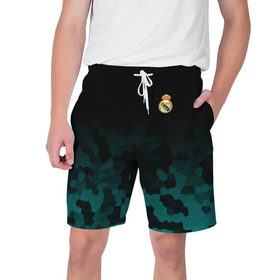 Мужские шорты 3D с принтом REAL MADRID в Ухте,  полиэстер 100% | прямой крой, два кармана без застежек по бокам. Мягкая трикотажная резинка на поясе, внутри которой широкие завязки. Длина чуть выше колен | Тематика изображения на принте: fc | football | fotball club | real madrid | sport | реал мадрид | спорт | спортивные | униформа | фирменные цвета | фк | футбол | футбольный клуб