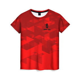 Женская футболка 3D с принтом RAINBOW SIX SIEGE в Ухте, 100% полиэфир ( синтетическое хлопкоподобное полотно) | прямой крой, круглый вырез горловины, длина до линии бедер | cybersport | esports | pro league | r6 | rainbow | rainbow six | siege | six | армия | боевик | военные | война | игры | киберспорт | логотип | оперативники | радуга | шутер