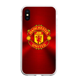 Чехол для iPhone XS Max матовый Manchester United F C: в Ухте, Силикон | Область печати: задняя сторона чехла, без боковых панелей | england | football | logo | manchester united | sport | англия | арт | лига | лого | манчестер юнайтед | спорт | текстура | фк | футбол | футбольный клуб | эмблема