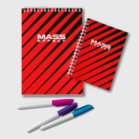 Блокнот с принтом Mass Effect в Ухте, 100% бумага | 48 листов, плотность листов — 60 г/м2, плотность картонной обложки — 250 г/м2. Листы скреплены удобной пружинной спиралью. Цвет линий — светло-серый
 | Тематика изображения на принте: effect | game | n7 | shepard | галактика | жнец | игра | масс | нормандия | планета | шепард | эффект