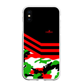 Чехол для iPhone XS Max матовый с принтом Камуфляж CSGO в Ухте, Силикон | Область печати: задняя сторона чехла, без боковых панелей | Тематика изображения на принте: counter | cs | cs go | cs:go | csgo | go | strike | контер страйк | контра | кс го | ксго | спецназ | террористы