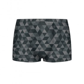 Мужские трусы 3D с принтом Hipster gray в Ухте, 50% хлопок, 50% полиэстер | классическая посадка, на поясе мягкая тканевая резинка | абстракция | белый | мозаика | ромб | серый | треугольник | узор | хипстер | черный | яркий