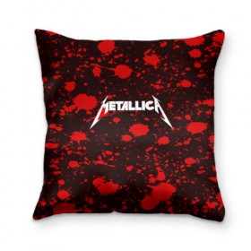 Подушка 3D с принтом Metallica в Ухте, наволочка – 100% полиэстер, наполнитель – холлофайбер (легкий наполнитель, не вызывает аллергию). | состоит из подушки и наволочки. Наволочка на молнии, легко снимается для стирки | metallica | punk | rock | альтернативный хип хоп | группа | инди поп | музыка | музыкальное произведение | ноты | панк | регги | рок | синти поп