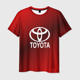 Мужская футболка 3D с принтом TOYOTA SPORT в Ухте, 100% полиэфир | прямой крой, круглый вырез горловины, длина до линии бедер | 