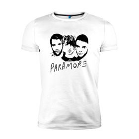 Мужская футболка премиум с принтом Paramore в Ухте, 92% хлопок, 8% лайкра | приталенный силуэт, круглый вырез ворота, длина до линии бедра, короткий рукав | 