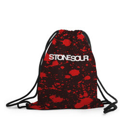 Рюкзак-мешок 3D с принтом STONE SOUR в Ухте, 100% полиэстер | плотность ткани — 200 г/м2, размер — 35 х 45 см; лямки — толстые шнурки, застежка на шнуровке, без карманов и подкладки | Тематика изображения на принте: punk | rock | stone sour | альтернативный хип хоп | группа | инди поп | музыка | музыкальное произведение | ноты | панк | регги | рок | синти поп