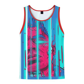 Мужская майка 3D с принтом Элджей в Ухте, 100% полиэстер | круглая горловина, приталенный силуэт, длина до линии бедра. Пройма и горловина окантованы тонкой бейкой | sayonara boy | морген | сайонара | элджей