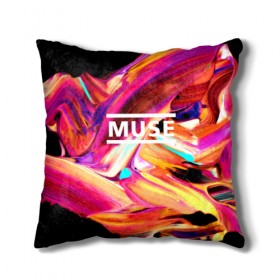 Подушка 3D с принтом MUSE в Ухте, наволочка – 100% полиэстер, наполнитель – холлофайбер (легкий наполнитель, не вызывает аллергию). | состоит из подушки и наволочки. Наволочка на молнии, легко снимается для стирки | muse | punk | rock | альтернативный хип хоп | группа | инди поп | музыка | музыкальное произведение | ноты | панк | регги | рок | синти поп