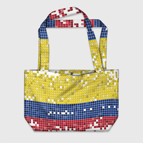 Пляжная сумка 3D Флаг Колумбии: в Ухте, 100% полиэстер | застегивается на металлическую кнопку; внутренний карман застегивается на молнию. Стенки укреплены специальным мягким материалом, чтобы защитить содержимое от несильных ударов
 | пиксельный