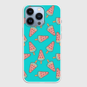 Чехол для iPhone 13 Pro с принтом Ice cream Watermelon в Ухте,  |  | Тематика изображения на принте: food | ice cream | pattern | sweet | vegetarian | watermelon | арбуз | вегетарианство | еда | мороженое | паттерн | правильное питание | сладкое