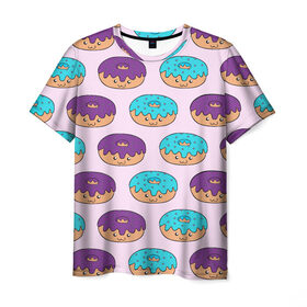 Мужская футболка 3D с принтом Вкусняшки в Ухте, 100% полиэфир | прямой крой, круглый вырез горловины, длина до линии бедер | 