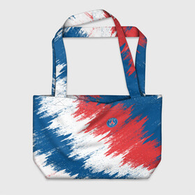 Пляжная сумка 3D с принтом FC PSG в Ухте, 100% полиэстер | застегивается на металлическую кнопку; внутренний карман застегивается на молнию. Стенки укреплены специальным мягким материалом, чтобы защитить содержимое от несильных ударов
 | football | paris | psg | saint germain | soccer | uefa | клуб | лига | матч | мяч | пари | псж | сен жермен | спорт | уефа | франция | футбол