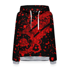 Женская толстовка 3D с принтом Counter Strike Red Style в Ухте, 100% полиэстер  | двухслойный капюшон со шнурком для регулировки, мягкие манжеты на рукавах и по низу толстовки, спереди карман-кенгуру с мягким внутренним слоем. | cs go | global offensive | контр страйк | шутер