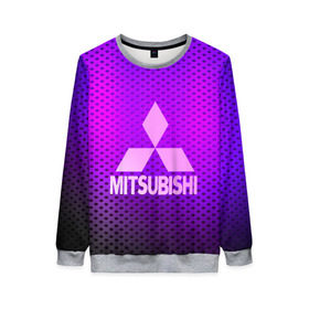 Женский свитшот 3D с принтом MITSUBISHI в Ухте, 100% полиэстер с мягким внутренним слоем | круглый вырез горловины, мягкая резинка на манжетах и поясе, свободная посадка по фигуре |  машина | марка | митсубиси