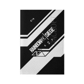 Обложка для паспорта матовая кожа с принтом RAINBOW SIX SIEGE в Ухте, натуральная матовая кожа | размер 19,3 х 13,7 см; прозрачные пластиковые крепления | cybersport | esports | pro league | r6 | rainbow | rainbow six | siege | six | армия | боевик | военные | война | игры | киберспорт | логотип | оперативники | радуга | шутер