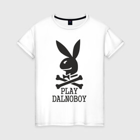 Женская футболка хлопок с принтом Play Dalnoboy (Дальнобойщики) в Ухте, 100% хлопок | прямой крой, круглый вырез горловины, длина до линии бедер, слегка спущенное плечо | play dalnoboy | дальнобойщики
