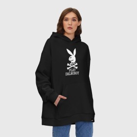 Худи SuperOversize хлопок с принтом Play Dalnoboy (Дальнобойщики) в Ухте, 70% хлопок, 30% полиэстер, мягкий начес внутри | карман-кенгуру, эластичная резинка на манжетах и по нижней кромке, двухслойный капюшон
 | play dalnoboy | дальнобойщики