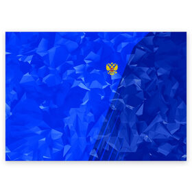 Поздравительная открытка с принтом RUSSIA SPORT в Ухте, 100% бумага | плотность бумаги 280 г/м2, матовая, на обратной стороне линовка и место для марки
 | fc | football | fotball club | russia | sport | россия | спорт | спортивные | униформа | фирменные цвета | фк | футбол | футбольный клуб