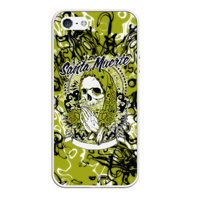 Чехол для iPhone 5/5S матовый с принтом Santa Muerte в Ухте, Силикон | Область печати: задняя сторона чехла, без боковых панелей | ангел | демон | дьявол | кости | монстр | призрак | святая | традиция | череп | яркие