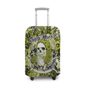 Чехол для чемодана 3D Santa Muerte: в Ухте, 86% полиэфир, 14% спандекс | двустороннее нанесение принта, прорези для ручек и колес | ангел | демон | дьявол | кости | монстр | призрак | святая | традиция | череп | яркие